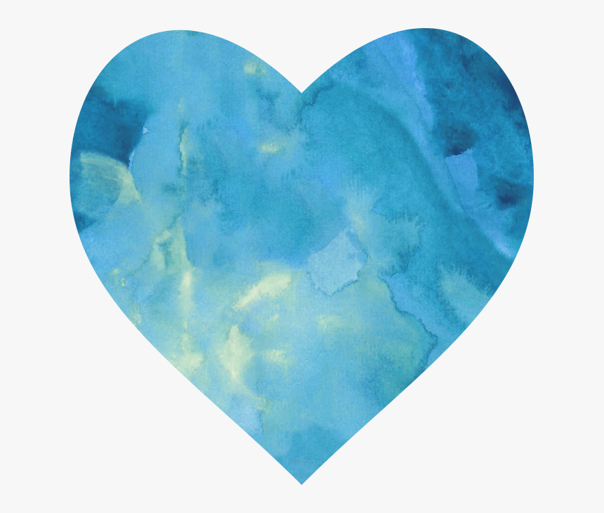 *✿**✿*corazon*✿**✿* Watercolor Heart, - Blue Watercolor Heart Png, Transparent Png