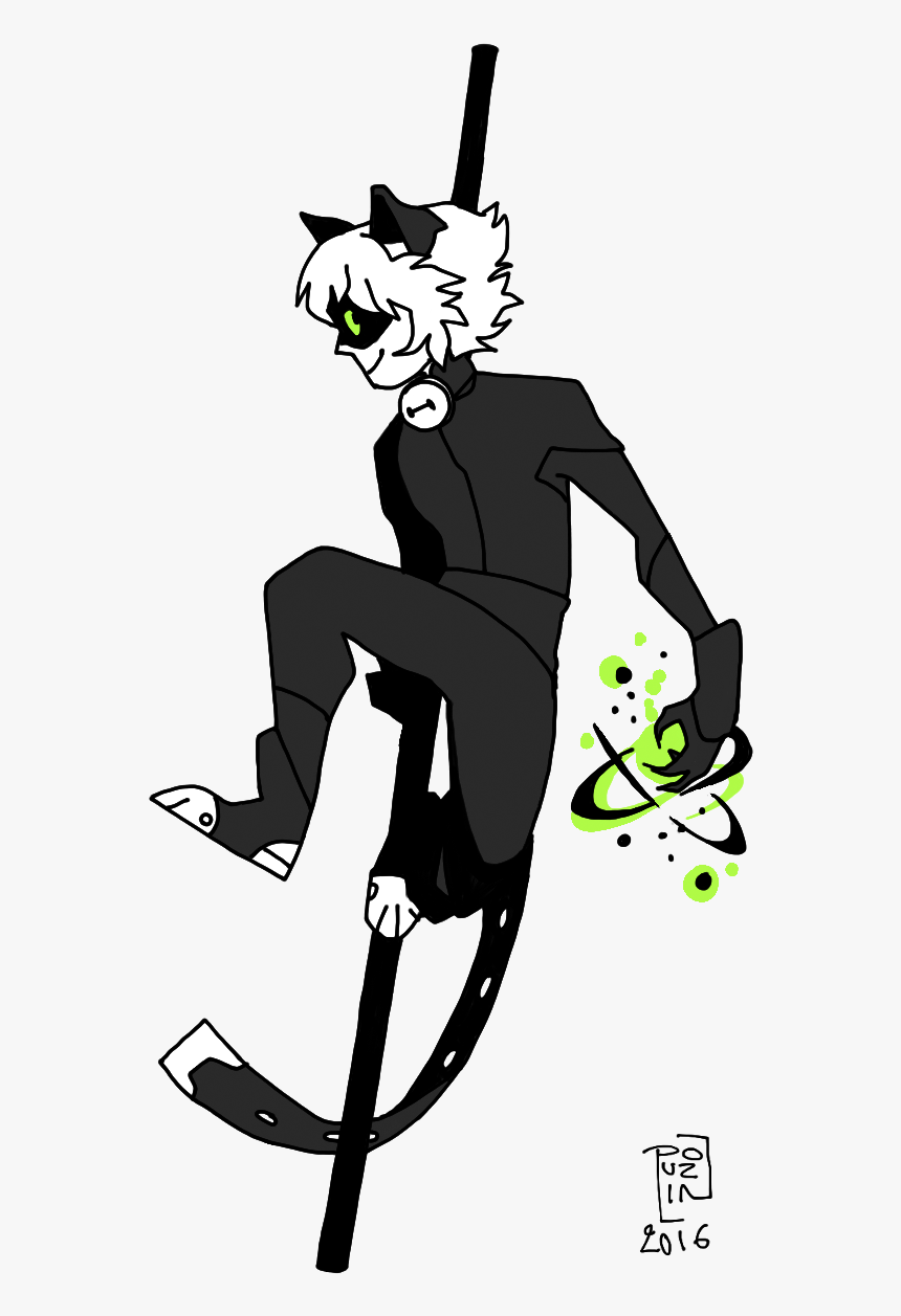 Chat Noir - Cartoon, HD Png Download