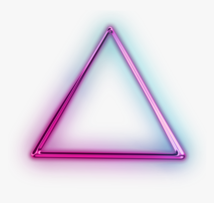 #triangulodeluz #luz #light #triangle #overlay #edit - Transparent Triangle Neon Png, Png Download