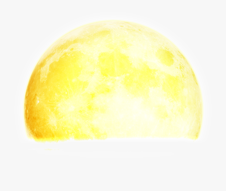 Semicircular Yellow Ball Cartoon Transparent - Moon, HD Png Download