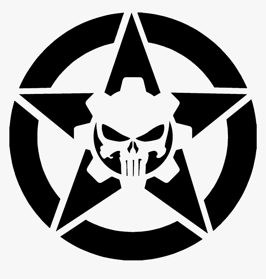 Punisher Star Hood Decal, HD Png Download