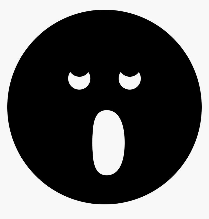 Yawning Emoticon Face In Rounded Square With Open Oval - Small Face Png Icon, Transparent Png