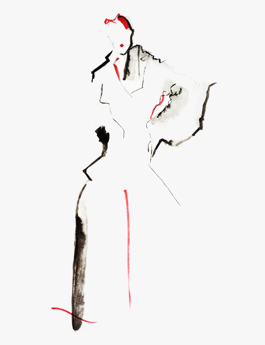 Fashionillustration 5 - Sketch, HD Png Download