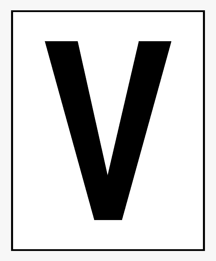 Letter V Sticker Black, HD Png Download