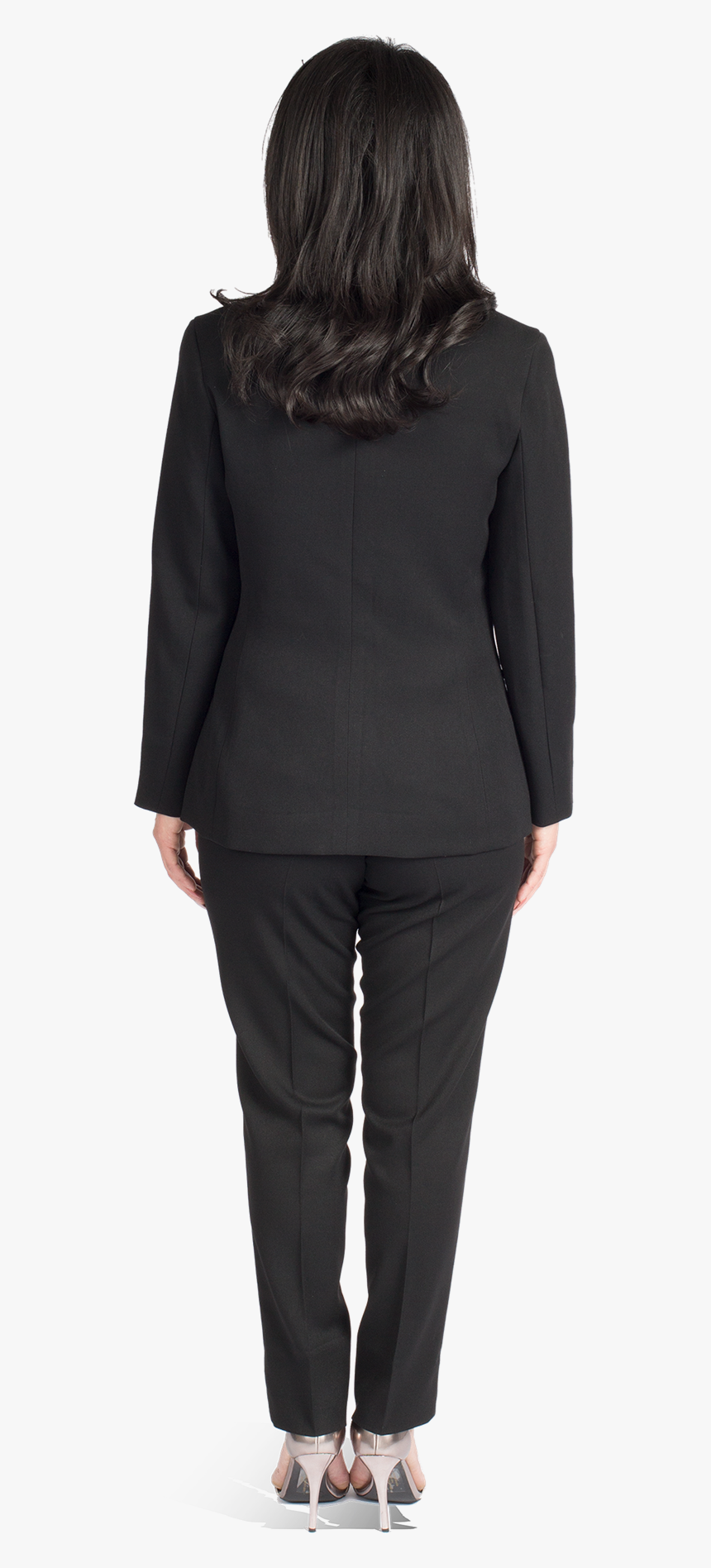 Women S Shawl Lapel Black Tuxedo - Back Of Tuxedo Women, HD Png Download