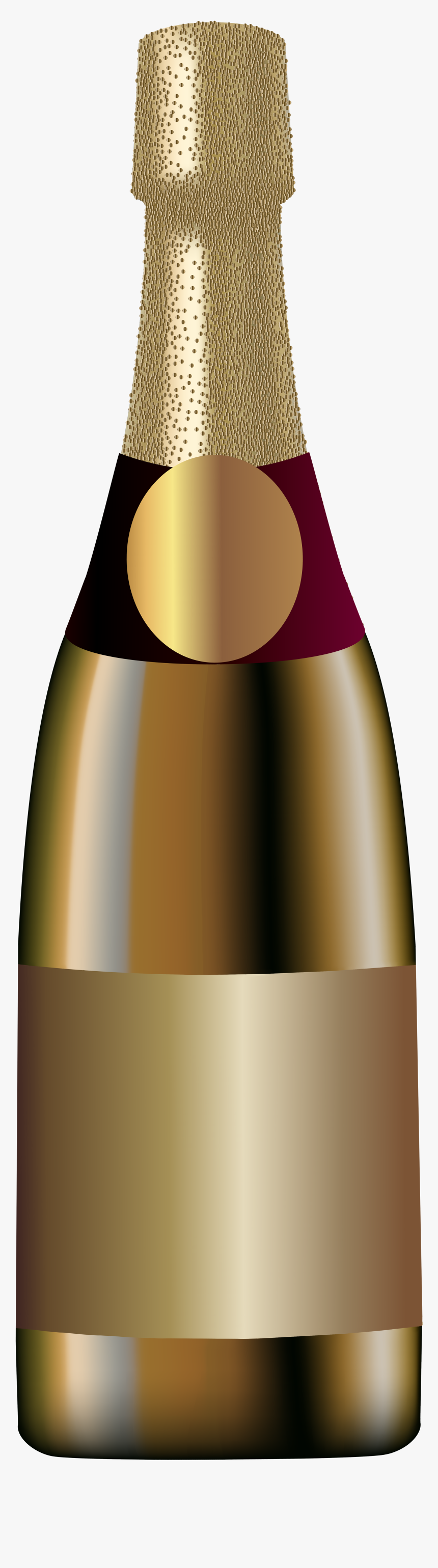 Elegant Champagne Bottle Png Clip Art Image, Transparent Png