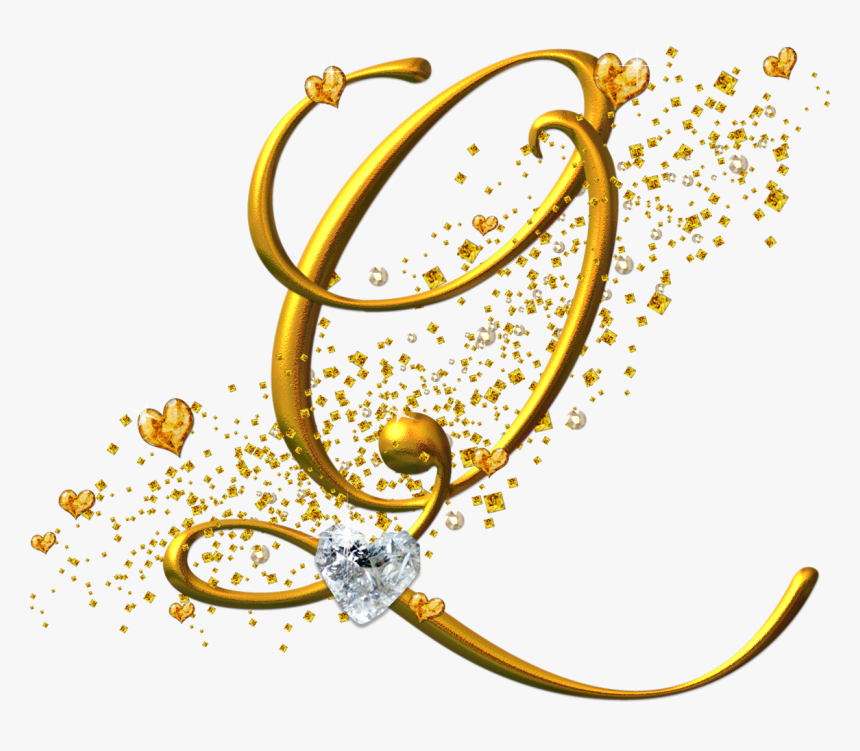 Alfabeto Dorado Con Corazones - F And Q Letter, HD Png Download