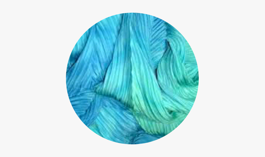 #blue #circle #feathers #folds #silk #silkcircle #bluecircle - Blue And Green Aesthetic, HD Png Download