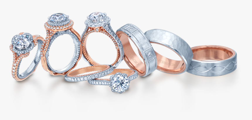 Designer Engagement And Wedding - Verragio Wedding Rings Rose, HD Png Download