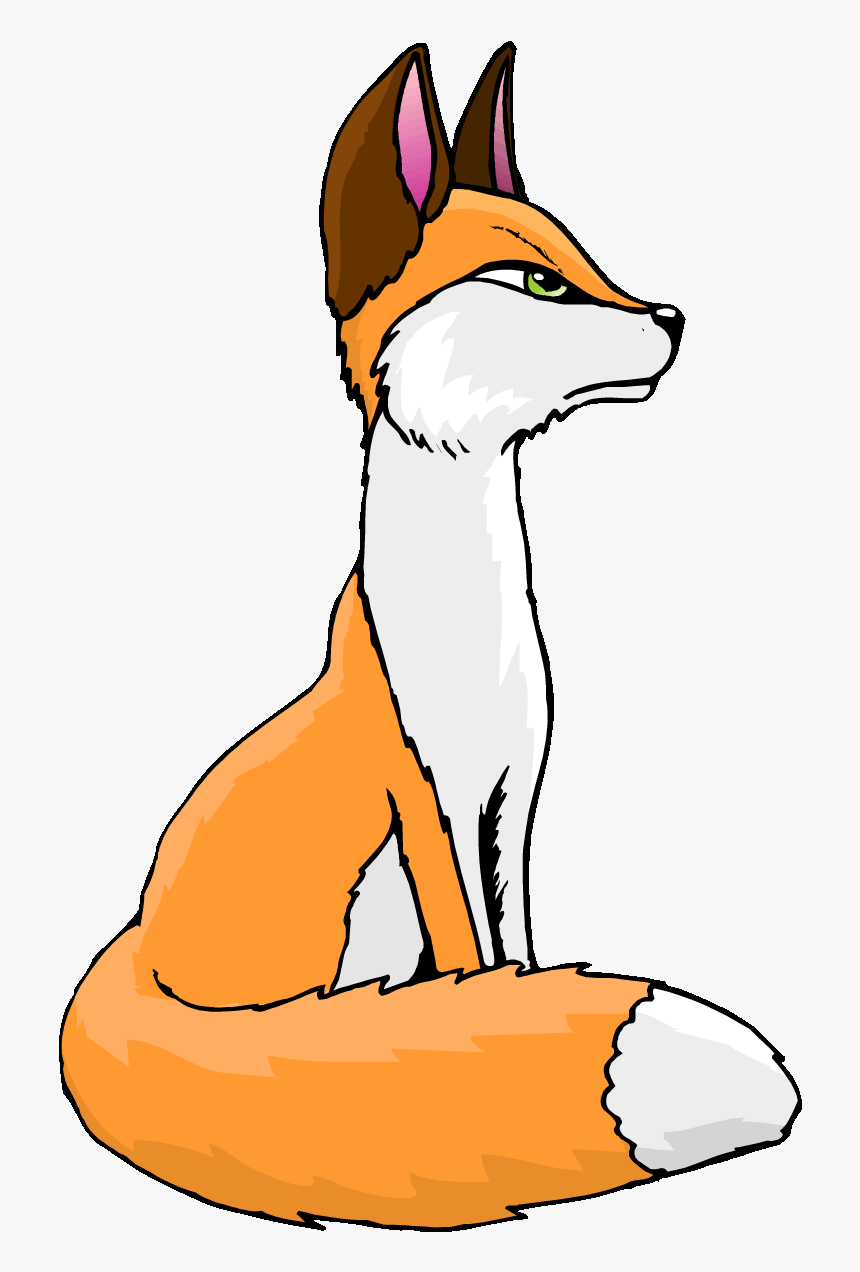 Free Fox Clipart - Sitting Fox Clipart, HD Png Download