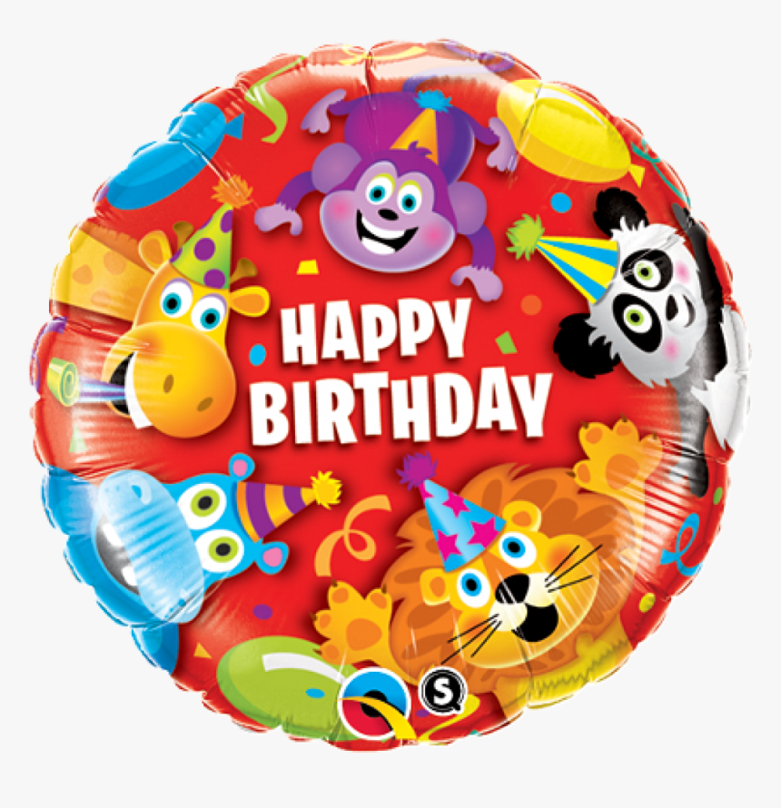 Folienballon Happy Birthday - Happy Animals Balloon, HD Png Download