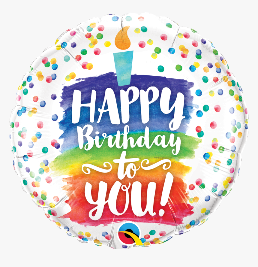 Rainbow Happy Birthday Cake, HD Png Download