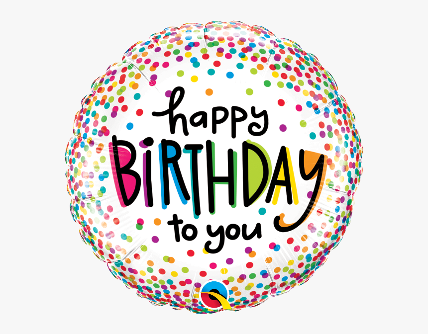 Confetti Happy Birthday Balloons, HD Png Download