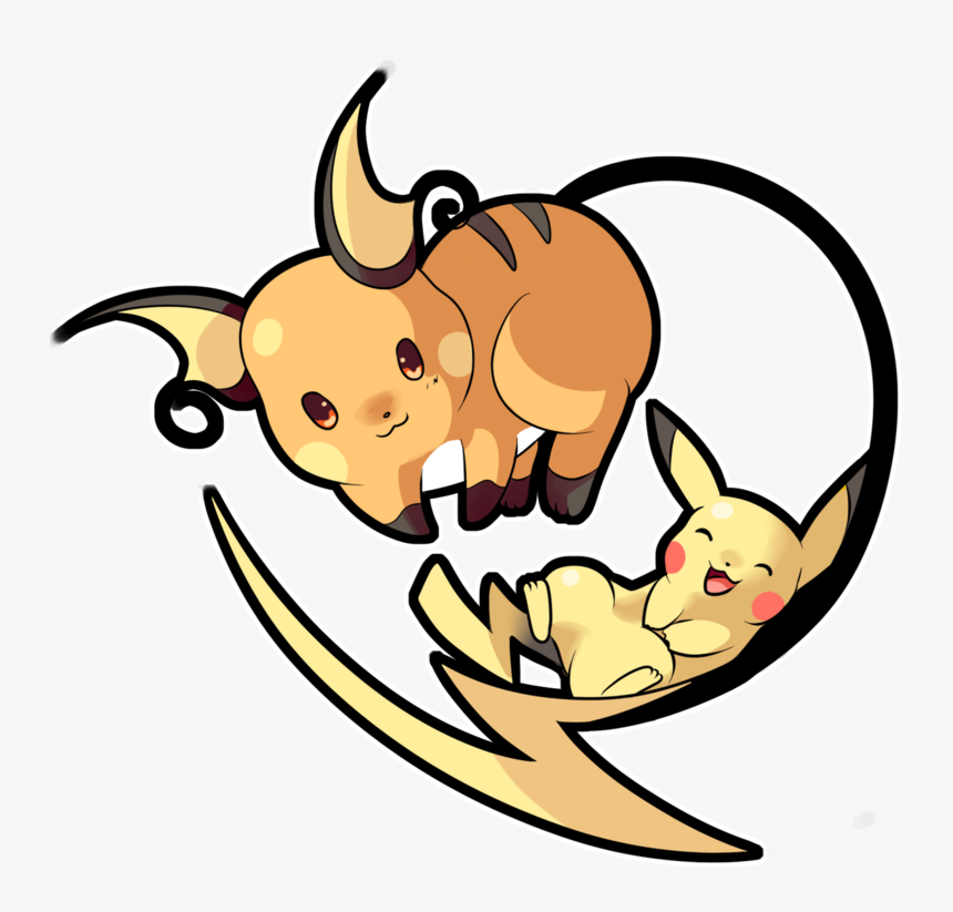 And Pikachu Pinterest Pok - Raichu And Pikachu Drawings, HD Png Download