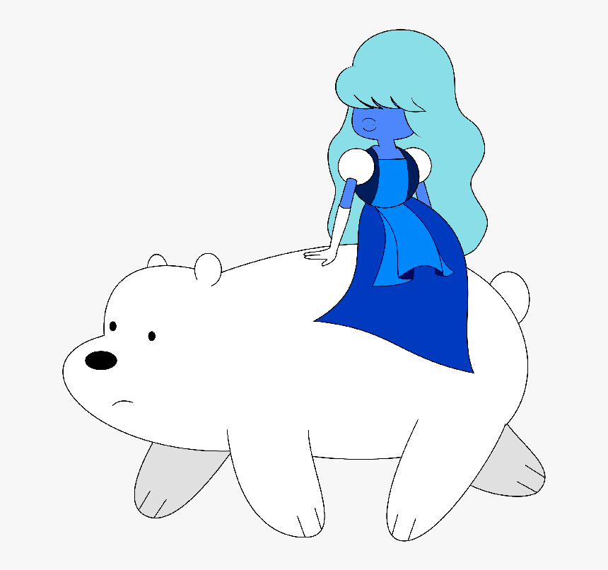 Dog Bear Polar Bear White Dog Like Mammal Black Mammal - Steven Universe Sapphire Ice, HD Png Download