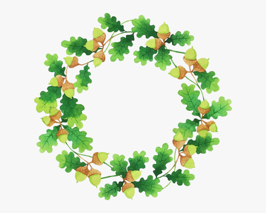 Transparent Leaf Wreath Clipart - Clip Art, HD Png Download