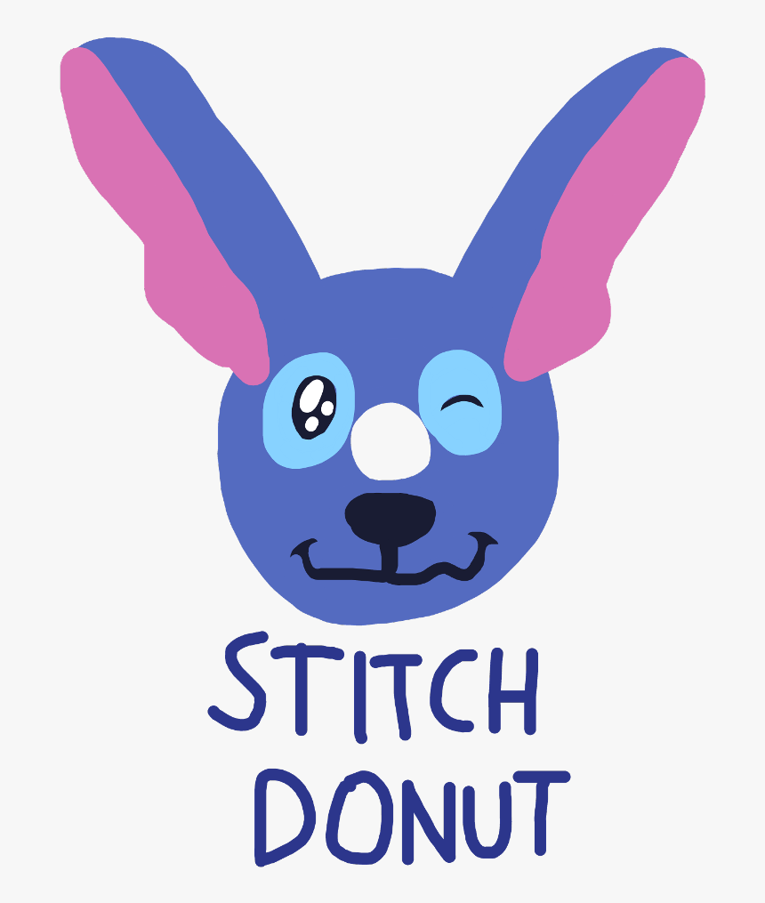 Stitch Donut 🍩💙💙💙❤🌙😇 - Domestic Rabbit, HD Png Download