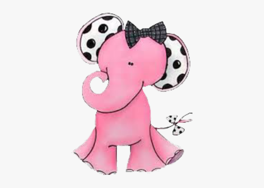 #pink #elephants #baby #cute #heart #scrapbooking #scraps - Cartoon, HD Png Download
