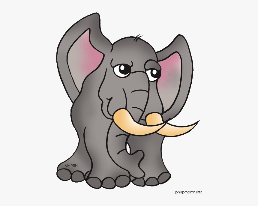 Elephant With Long Tusk Clipart, HD Png Download