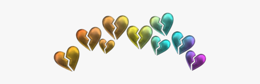 Black Broken Hearts Png, Transparent Png