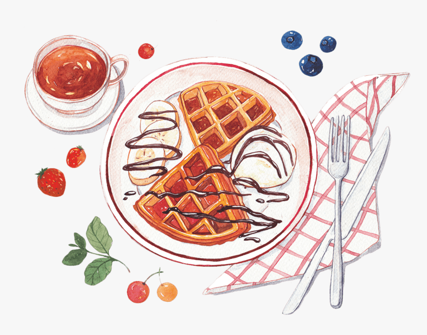 免抠夏日冷饮素材 - Waffle, HD Png Download