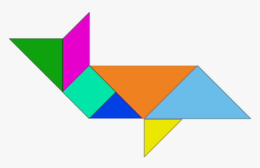 Iguana En Tangram, HD Png Download