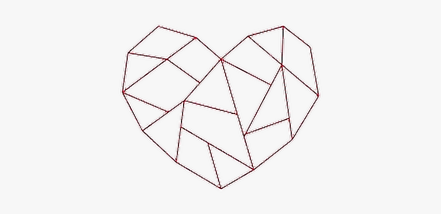 #lines #geometric #heart #christmas #love #loveheart - Drawing, HD Png Download