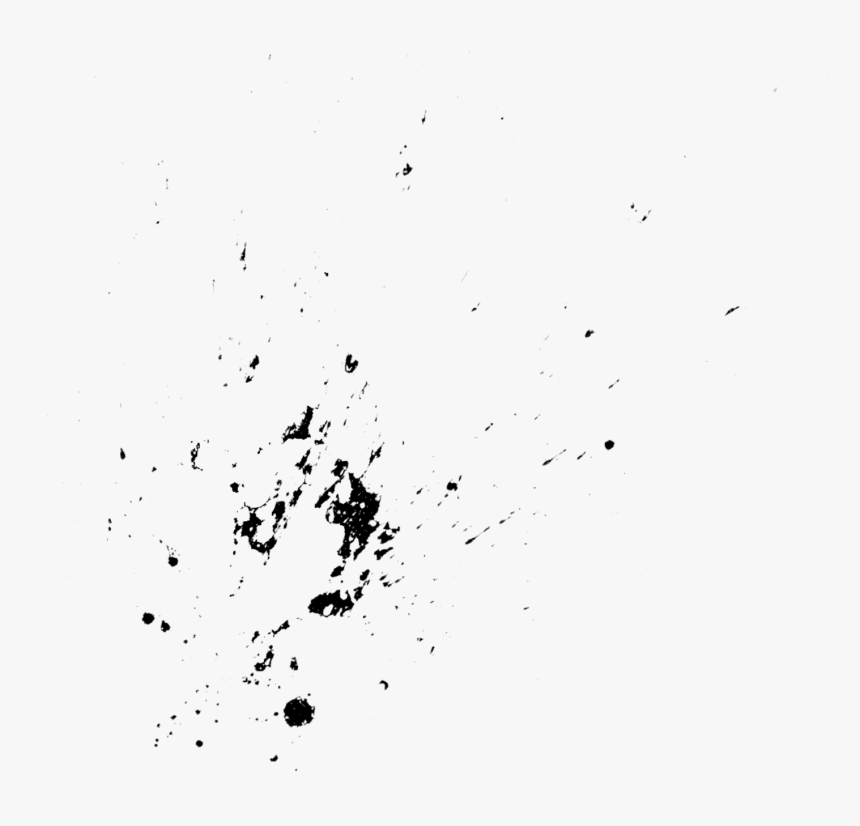 简约黑色喷墨免抠图图片 - Monochrome, HD Png Download