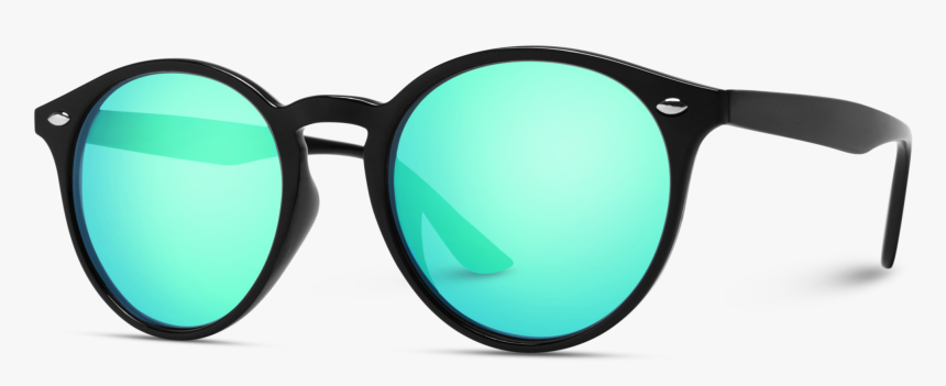 Round Classic Retro Frame Sunglasses , Png Download - Reflection, Transparent Png