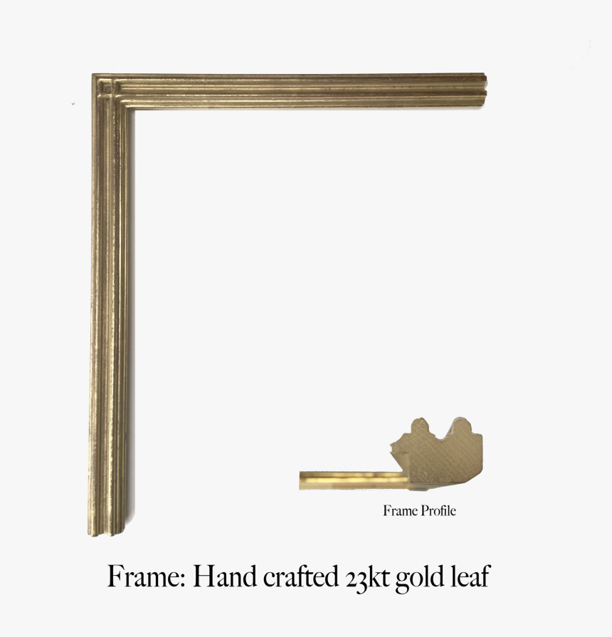 Hand Carved Gold Gilded Frame For Fine Art Print 
 - Picture Frame, HD Png Download