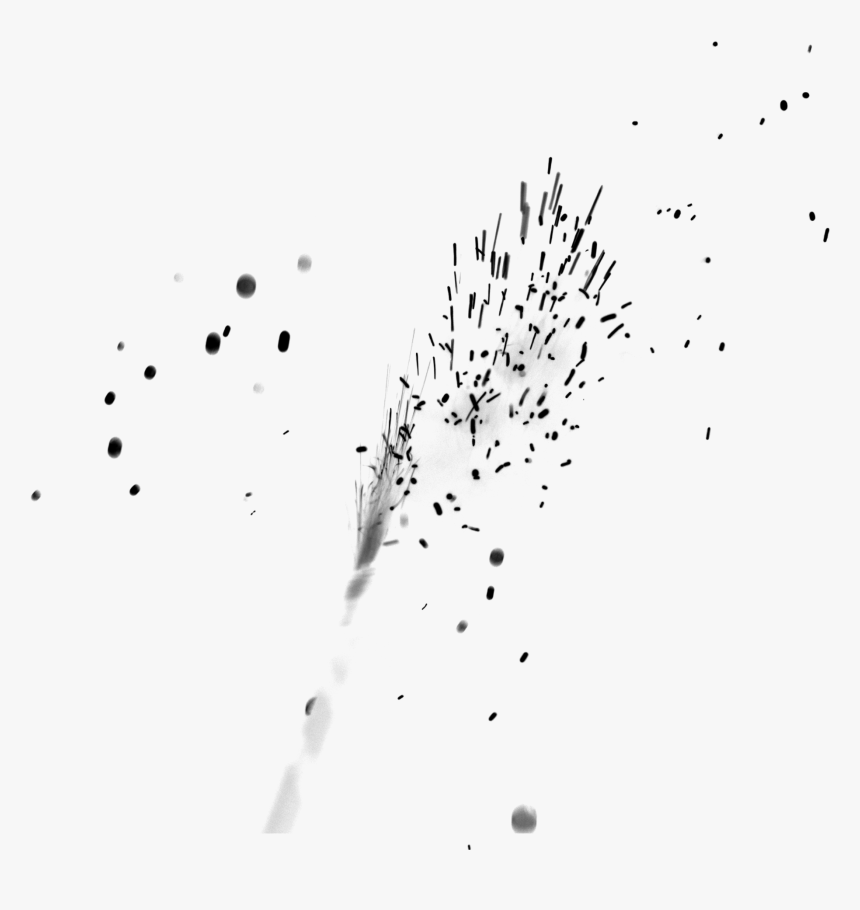 水彩黑色创意烟花泼墨图片 - Fogos Em Preto Png, Transparent Png