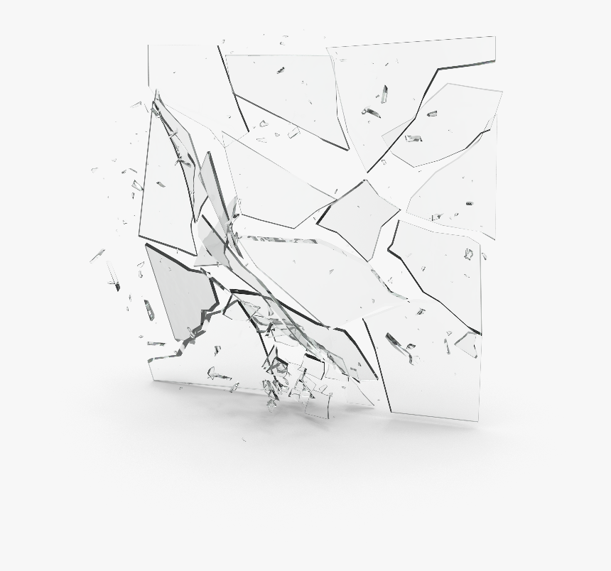 #broken #glass #brokenglass - Sketch, HD Png Download