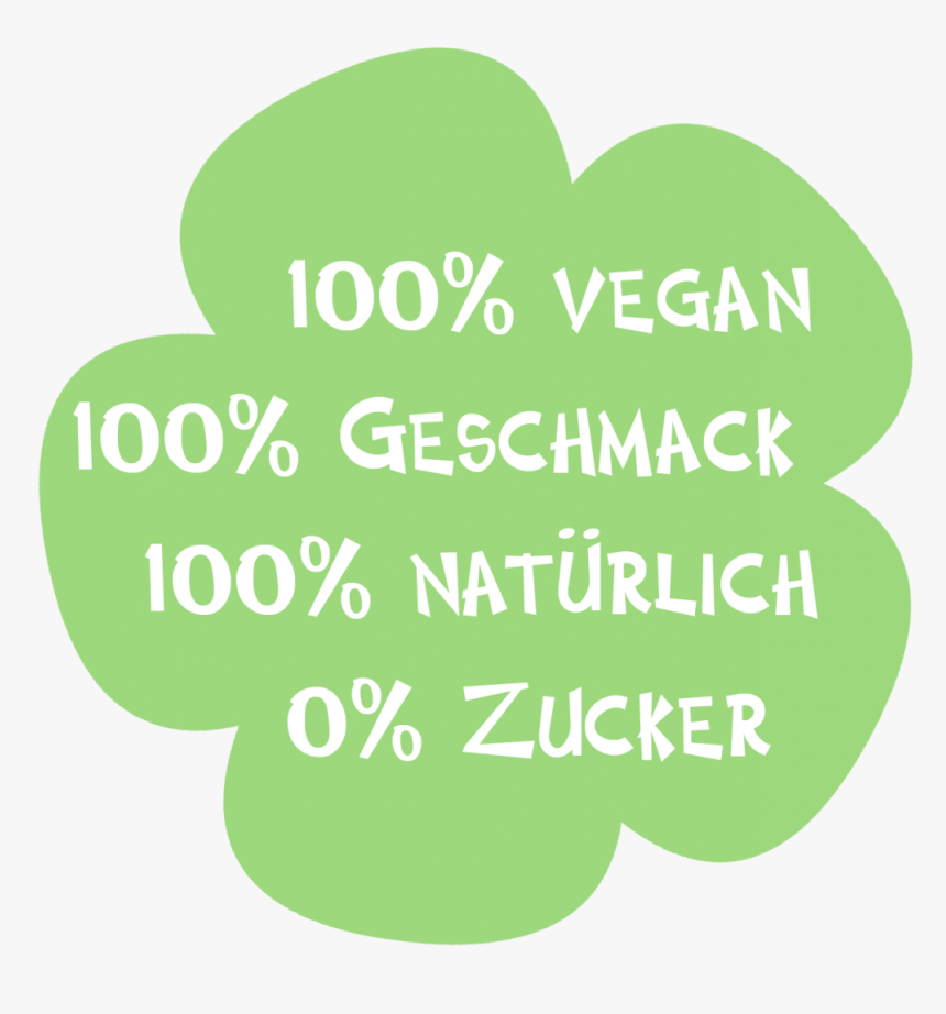100% Vegan 100% Geschmack 100% Natürlich 0% Zucker - Heart, HD Png Download