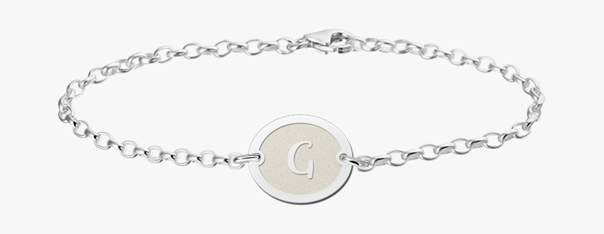 Silver Initial Bracelet Oval - Silber Armband Zwei Herzen, HD Png Download