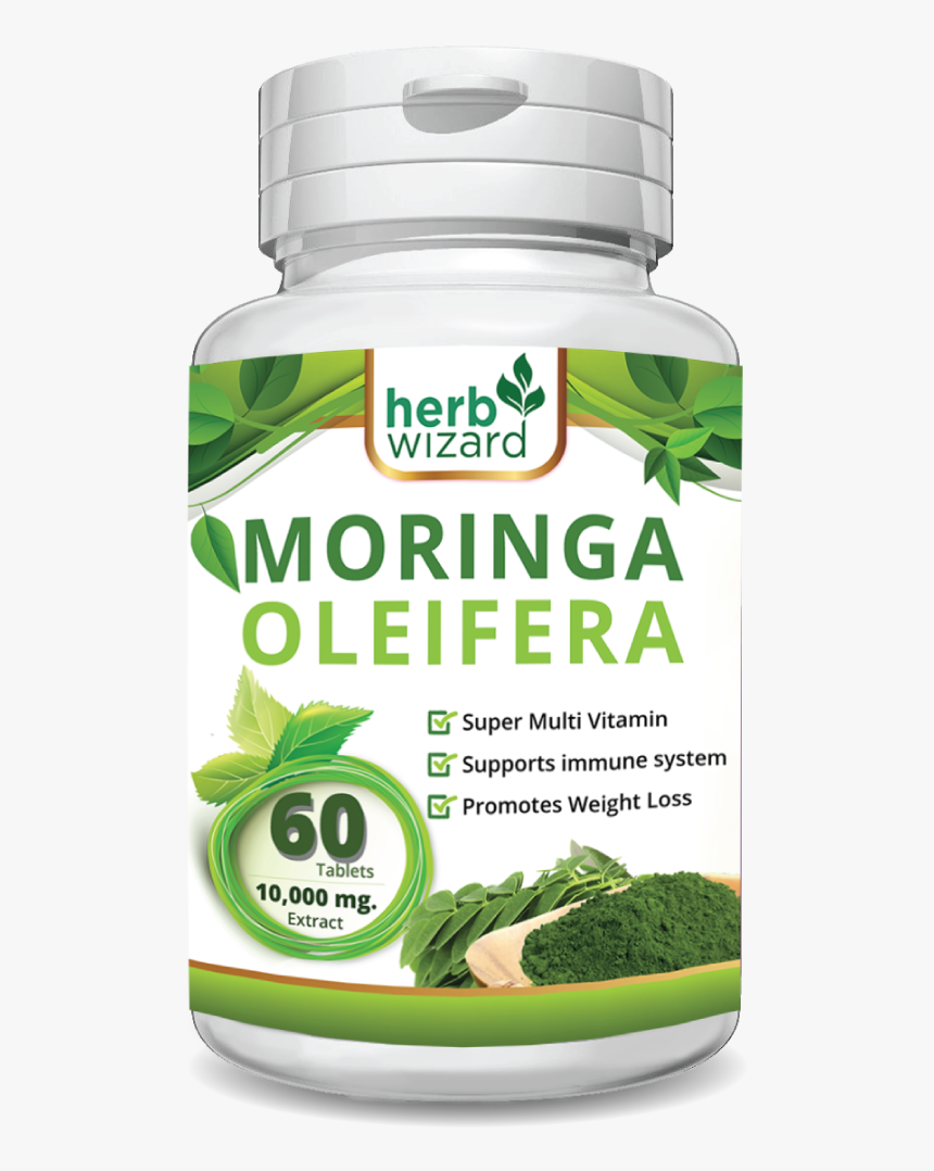 60 Moringa Oleifera Organic Leaf Extract 10,000mg Serving - Drumstick Tree, HD Png Download