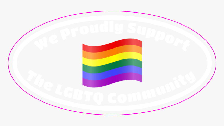 Lgbt Support Clear Oval Static Cling - Circle, HD Png Download