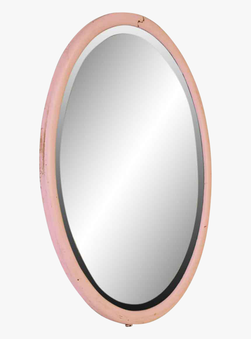 Light Pink Vintage Oval Mirror Circle, HD Png Download , Transparent