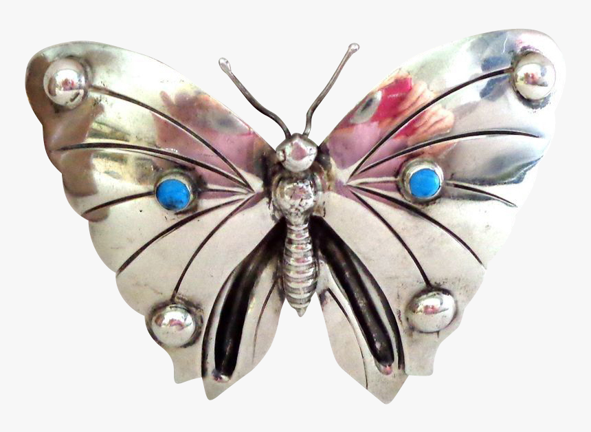 Unusually Large 1920s-1940s Mexico Silver Moth Or Butterfly - Brooch, HD Png Download