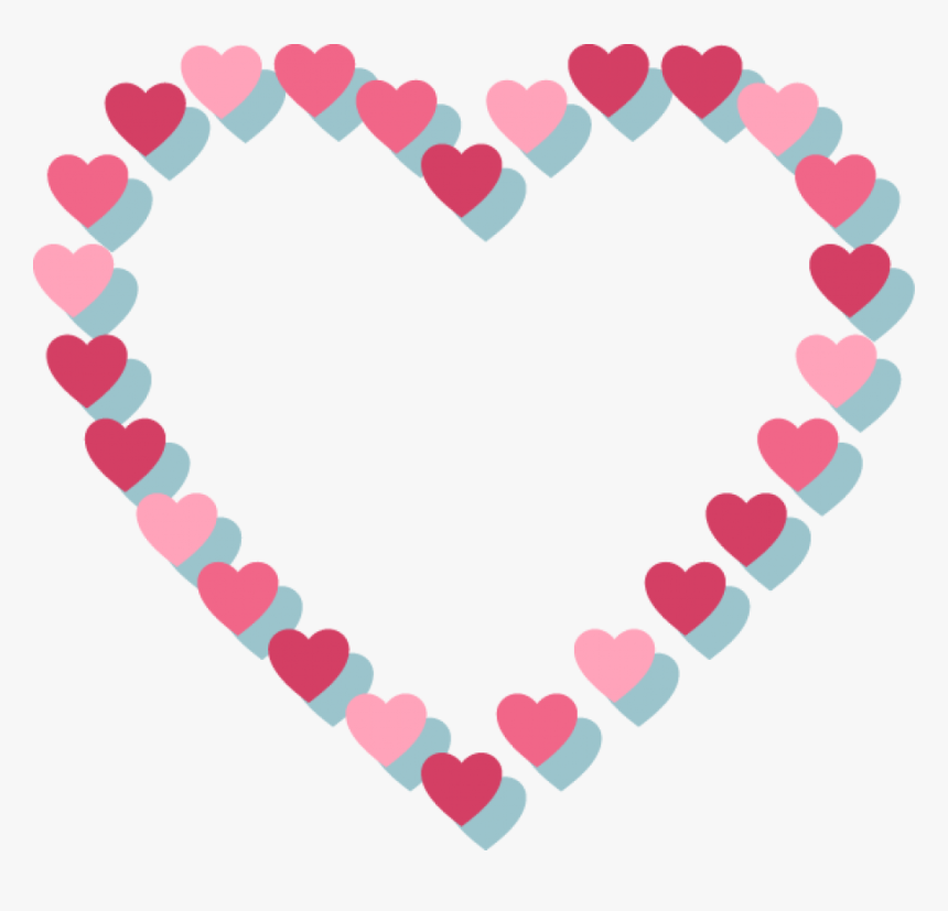 Pink Heart With Hearts Outline Png Image - Pink Heart Outline Png, Transparent Png