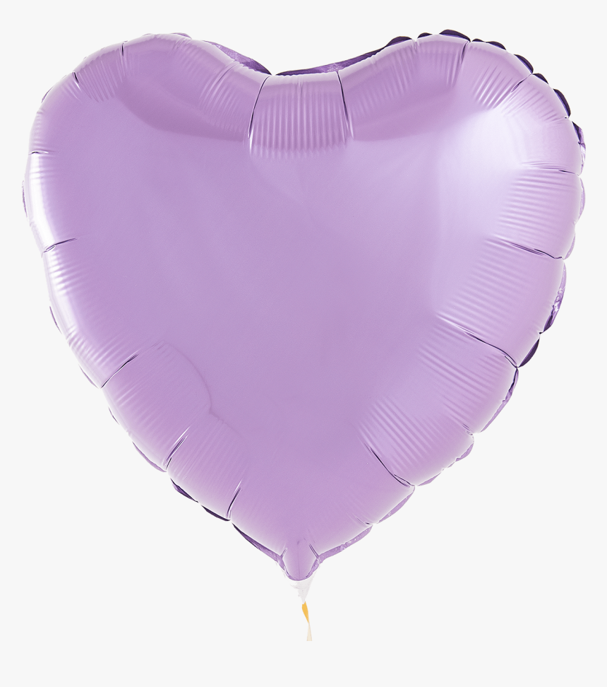 A Photograph Of Pearl Lavender Foil Heart Balloon - Balloon, HD Png Download