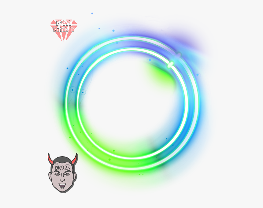 #neon #circle #dk925 #art #lights #glow #colorful - Circle, HD Png Download