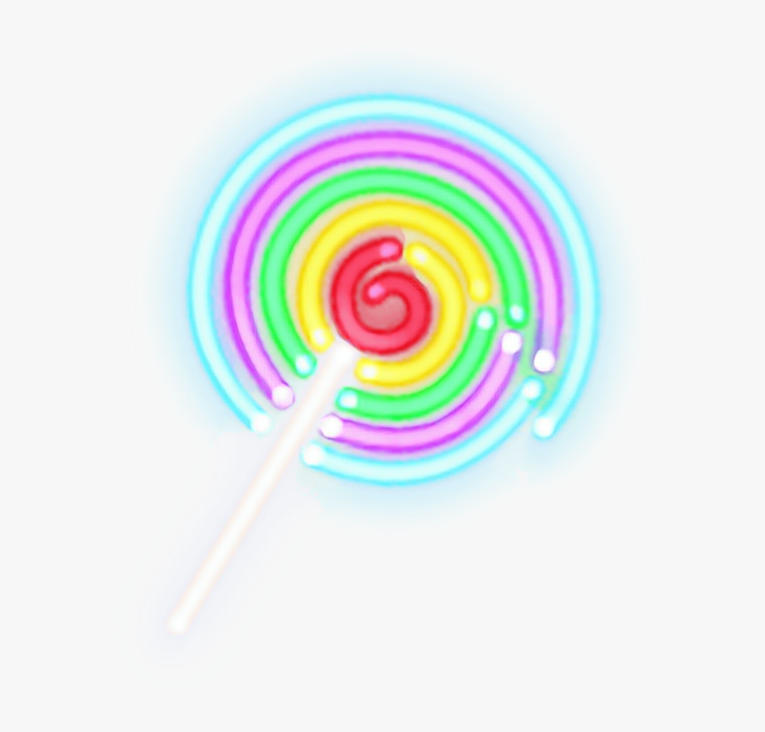 #lollipop #luminous #neon #colorful #starlight #blingbling - Neon Lollipop Png, Transparent Png