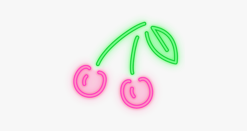 #neonlight #neon #glowing #cherries #red, HD Png Download