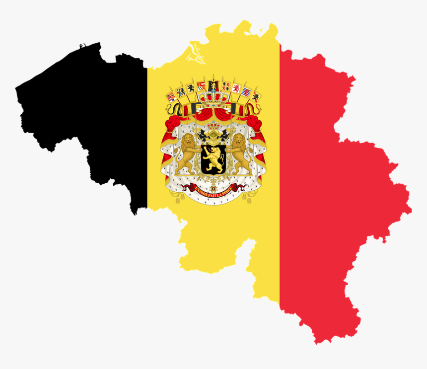 Flag Of Belgium With Coat Of Arms, HD Png Download