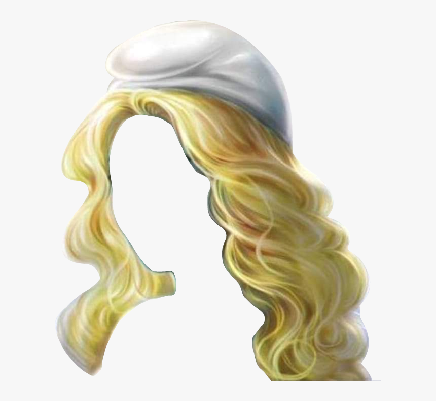 #blondhair #hair #white #whitehat #hat - سنفورة, HD Png Download