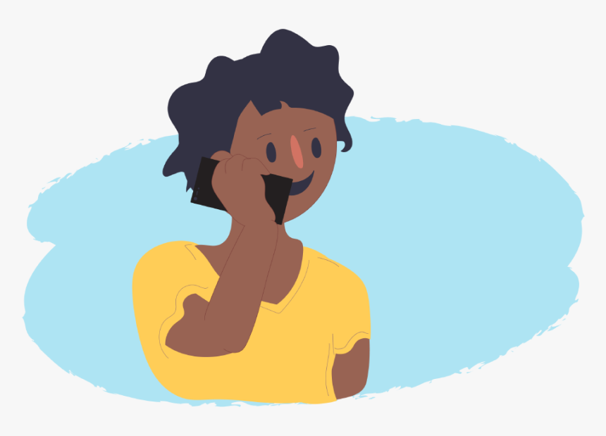 Boy Talking On Phone To Kids Helpline - Illustration, HD Png Download