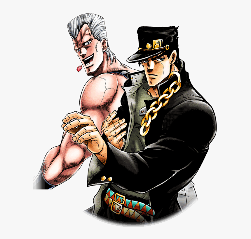 Unit Jotaro Kujo And Jean Pierre Polnareff - Jotaro Kujo And Polnareff, HD Png Download