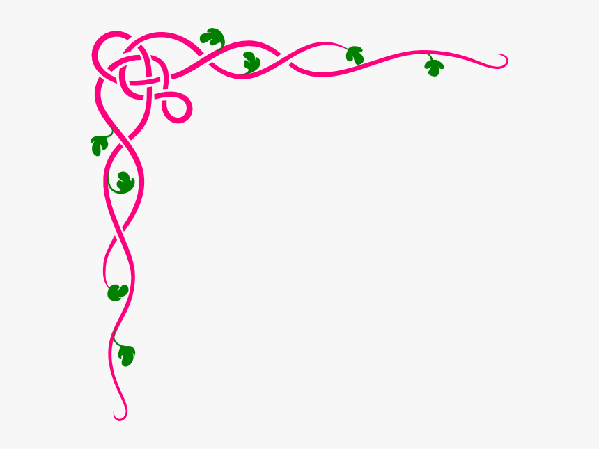 Pink Vine Svg Clip Arts - Fall Borders Clipart, HD Png Download