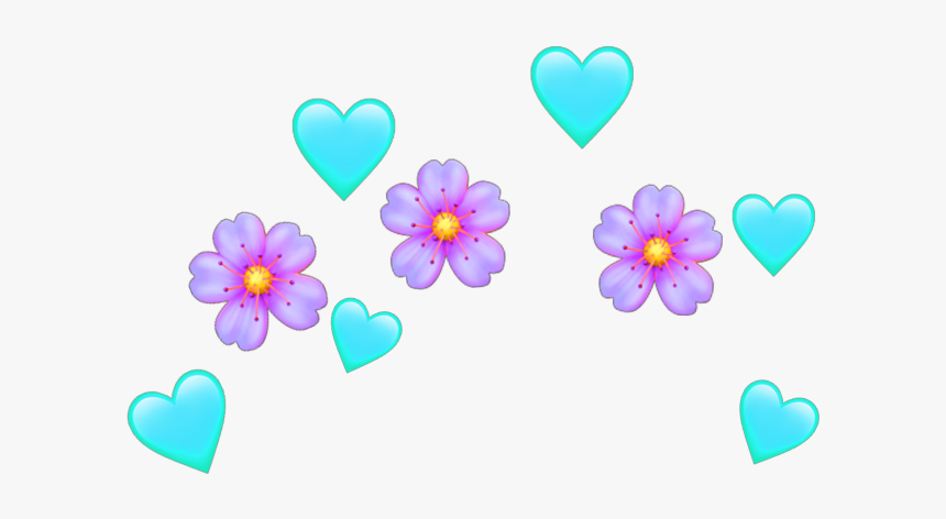 #emojicrown #flowercrown #heartcrown #crown #flowers - Heart, HD Png Download