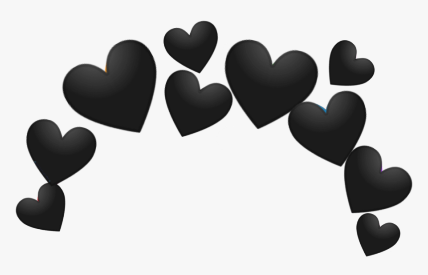 #freetoedit #hearts #heart #black #emoji #ftestickers - Heart, HD Png Download
